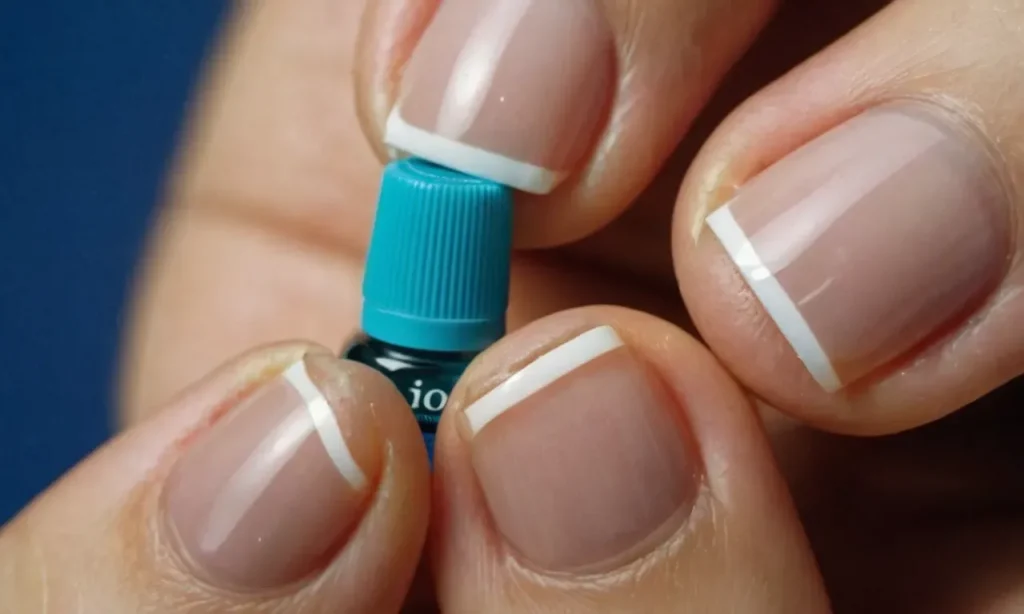 A close-up photo capturing the application of Vicks VapoRub on a toenail, showcasing the patient's anticipation as they seek an answer to "how long does it take for Vicks to work on nail fungus?"