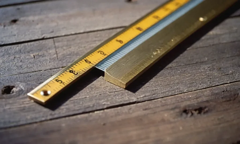 A close-up photo showcasing a 16d nail lying beside a ruler, perfectly illustrating its length, sharpness, and texture, emphasizing its role in construction and carpentry.
