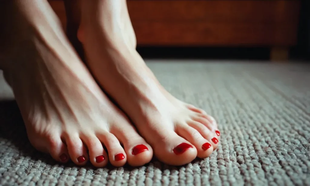 A close-up photo capturing a bare foot with a missing toenail, highlighting the raw skin beneath, evoking questions about pain, healing, and potential remedies.