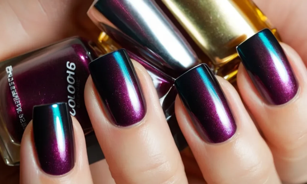 A close-up photo capturing a vibrant and healthy nail bed, showcasing strong and shiny nails, alongside luscious and voluminous hair, all thanks to the nourishing benefits of biotin.