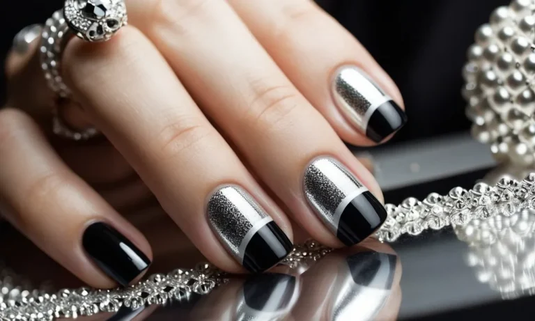 How To Get Black, White, And Silver Nails