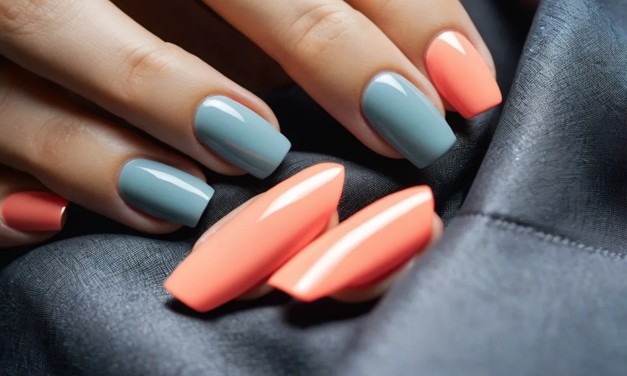 A close-up image capturing a hand with perfectly manicured acrylic nails, showcasing the application of gel primer, highlighting its role in enhancing the longevity and adhesion of the nail extensions.