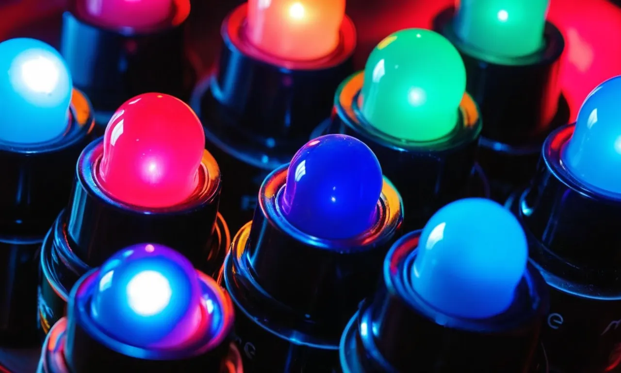 A close-up photo capturing a bottle of Miracle Gel nail polish, surrounded by UV light bulbs, emphasizing the question of whether this polish requires UV light for optimal results.