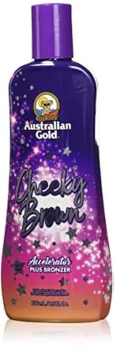 Australian Gold Cheeky Brown accelerator tanning lotion bottle