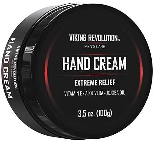 Viking Revolution Men's Hand Cream in a grey and black tube
