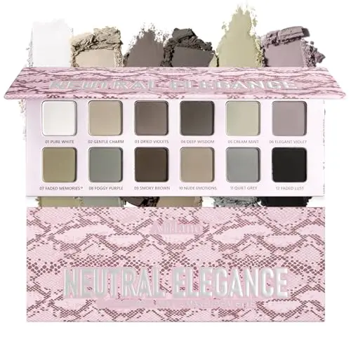 Afflano All Matte Cool Toned Taupe Grey Eyeshadow Palette