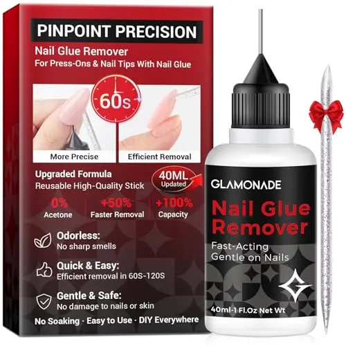 Glamonade press on nail glue remover needle tip tube